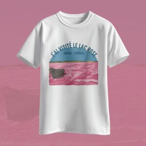T-shirt Souvenir "J'ai visité le Lac Rose - Sénégal"