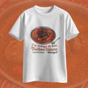 T-shirt Souvenir "J'ai mangé du Bon Thiebou Dieune"